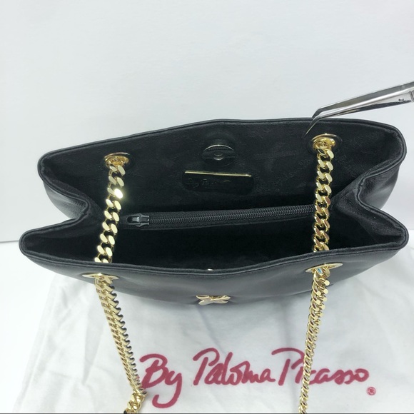(New) Paloma Picasso Chained Genuine Leather Bag - Picture 10 of 10